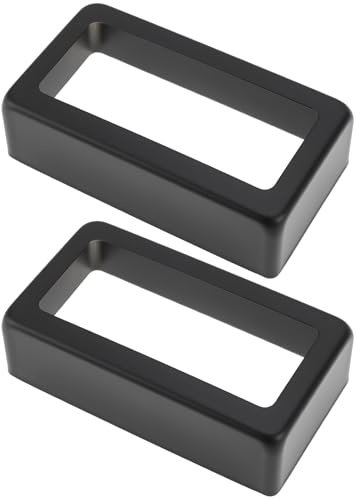 SG Store Humbucker-Tonabnehmerabdeckung aus Metall, offen, 70 x 38 x 20 mm, für E-Gitarren-Humbucker, Schwarz, 2 Stück