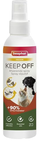 Beaphar - Keep Off - Spray répulsif Intérieur pour Chiens et Chats - Indoor - Protège Votre intérieur des marquages urinaires, griffades, dégradations - Aux huiles essentielles - Jusqu’à 67m2-200 ML
