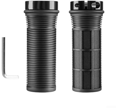 Pumixiy TPR - Empuñaduras de manillar de bicicleta para niños, diseño antideslizante con anillo de bloqueo de aleación, 92 mm de longitud, 22,2 mm, diámetro estándar para bicicletas y scooters, 1 par