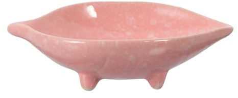 jojofuny Small Pet Ceramic Feeding Bowl Bite-resistant Hamster Food Dish Compact Size for Guinea Pig Squirrel Hedgehog and Dwarf Pets