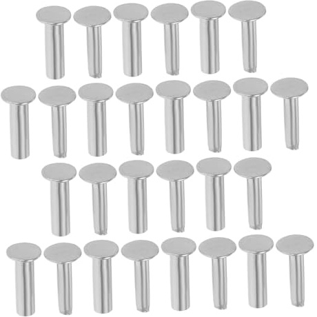 Ciieeo 14 Paires de Rivets en Acier Inoxydable Fixations Stables pour Manches de Couteaux en Bois Compatibles Divers Modèles pour Réparation Cuisine