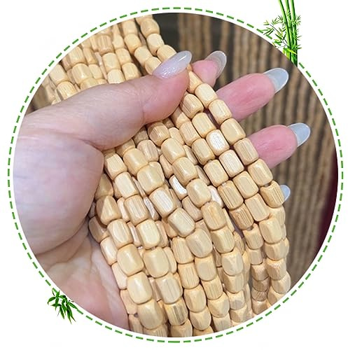 Natural Bamboo Bead Curtains for Doorways Fly Screen Partition Panels Wooden Beaded Door Curtains for Bedroom Kitchen Patio Balcony - 90 Strands (90x220cm)