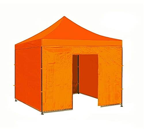 Teli/Parete/Copertura laterale per gazebo pieghevole impermeabile 3x3m Arancione - Mod. Loop