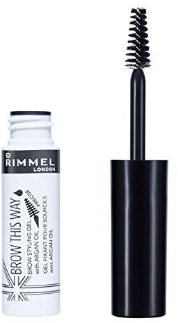 Rimmel London Brow This Way Mascara Gel per Sopracciglia Perfette con Argan Oil, Clear