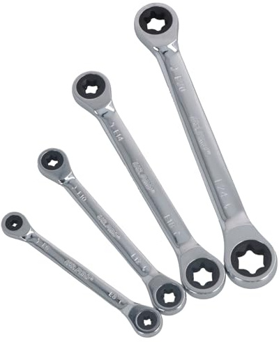 AB Tools / Torx E Llaves de Carraca Juego llaves doble terminó E6 - E24 4pc configurada BERGEN A482