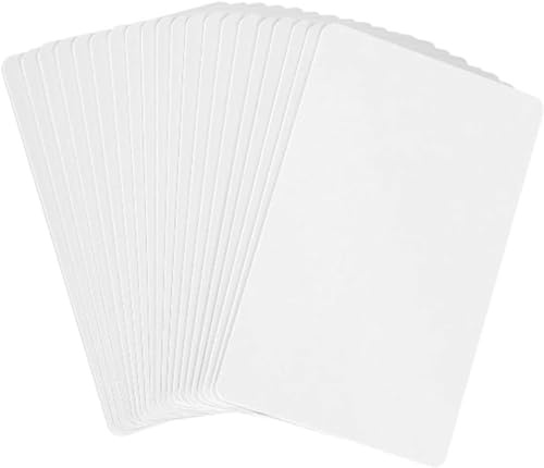 OBO HANDS 100pcs/lot Tarjeta de RFID 13,56 MHz MF S50 Tarjeta de Proximidad IC Smart Etiqueta 0,8 mm de Grosor para Control de Acceso Sistema ISO14443 A, Blanco
