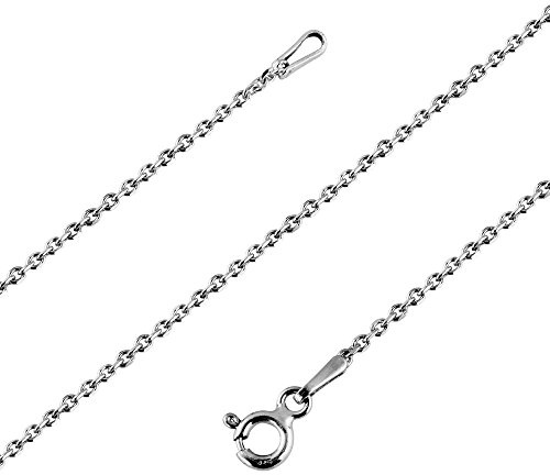Avesano Ankerkette 925 Silber Kette Damen Halskette 1 mm 101031-0 | feine Silberkette Kettchen in den Längen 40 42 45 50 60 70 cm verfügbar
