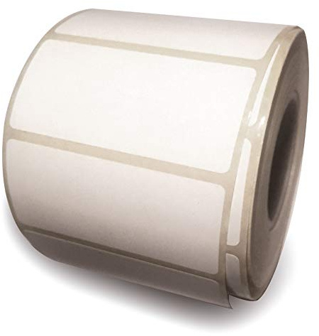 BT-Label Lot de 1000 autocollants universels sur rouleau 6 x 2,8 cm - Étiquettes pour congélation - Papier autocollant - Étiquettes adhésives permanentes « forte adhérence » perforées blanches