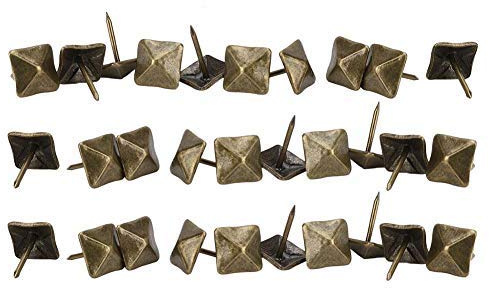 Antike Möbelstifte, quadratischer Kopf Retro Cyan Bronze Nägel für Polstermöbel Türen Dekoration, dekorative Eisen Hardware 12x18mm für Vintage Möbel Renovierung Heimwerker Restauratoren