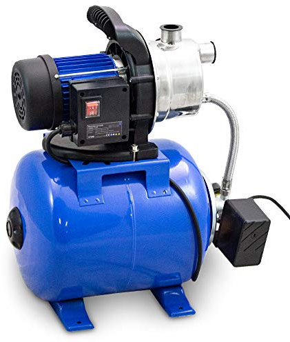 Bituxx Hauswasserwerk Wasserpumpe Gartenpumpe Bewässerungspumpe Stahl Kessel 1200W 3800L/H