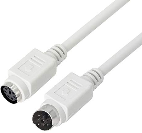 PNGKNYOCN PS2-Verlängerungskabel für Maus und Tastatur, 6-poliger Stecker auf Buchse, 28 AWG, 2,6 m