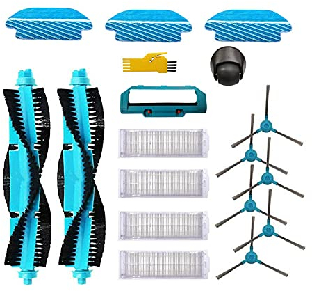 Laimaiou Kit de Accesorios Cecotec Conga 3590 3390 3790 3490 3290 3690 Piezas de Repuesto para Robot Aspirador 17 Paquetes de Cepillo Principal, Filtro, Cepillo Lateral y paño de fregona