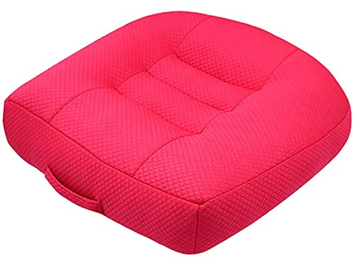 Cojín elevador de asiento para coche, 40 x 40 cm, ergonómico, ortopédico, para mesa de comedor, sillas de oficina, silla de ruedas, sillas de jardín, respaldo (rosa)