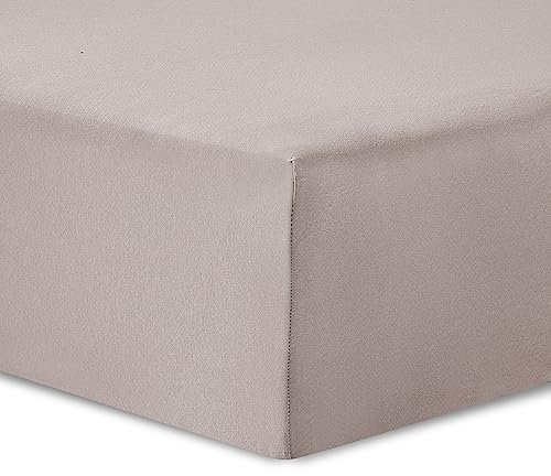Vision - Jersey-Spannbetttuch, Spannbetttücher – 160 x 200 cm – Farbe: Beige – 100 % Baumwoll-Jersey – Rundumgummizug – 30 cm Spannhöhe