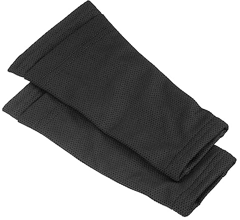 PATIKIL Größe M Fußball-Schienbeinschoner-Socken, 2er-Pack atmungsaktive Laufärmel, schwarz