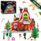 Santa's Christmas Gingerbread House Building Block Kit, 1301 PCS Christmas Playset Building Toy Set Display Christmas Scene for Kids Boys Girls 6-12 Years Old