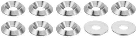 PATIKIL M6 Finition Fraisée Rondelle, 10pcs 18mm Dia. 3.5mm Grand 304 Inox Acier Finition Tasse Rondelle Vis Boulon Tête Joint pour Industriel Construction