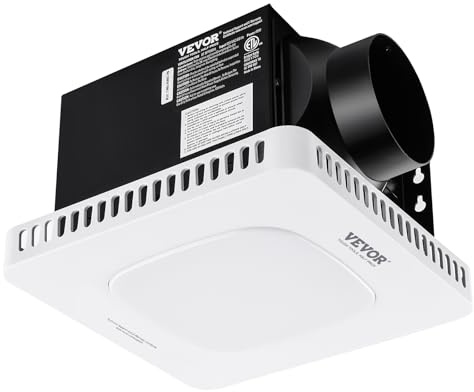 VEVOR Bathroom Exhaust Fan 80 CFM - High-Efficiency Ventilation with All-Copper Motor, 1.5 Sones Low Noise, Remote Control, Energy-Saving Ceiling Fan (Attic Access Required)