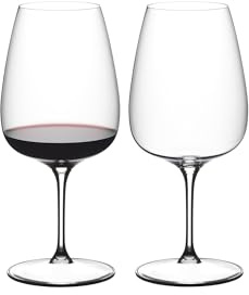 RIEDEL GRAPE Cabernet/Merlot/Cocktail - 2er Set, Weinglas, Kristallglas, Spülmaschinenfest - 6424/0 | Flachboden-Design, Cocktail-freundlich, spülmaschinenfest