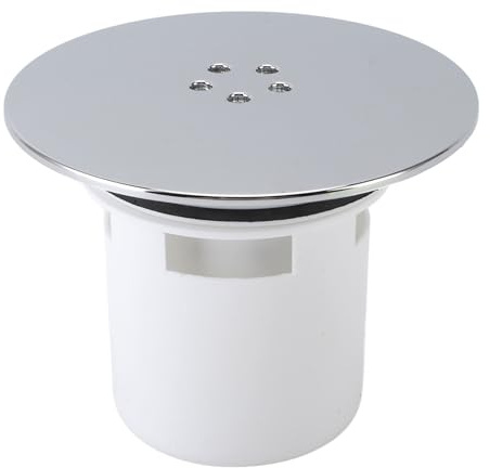 Depisuta 4.5 Inch Floor Drain, Quick Drain Shower Cover Round ABS Stainless Steel Shower Drain with Hair Strainer, for Bathroom, Compatible with 90mm Waste Water Holes Shower Trays