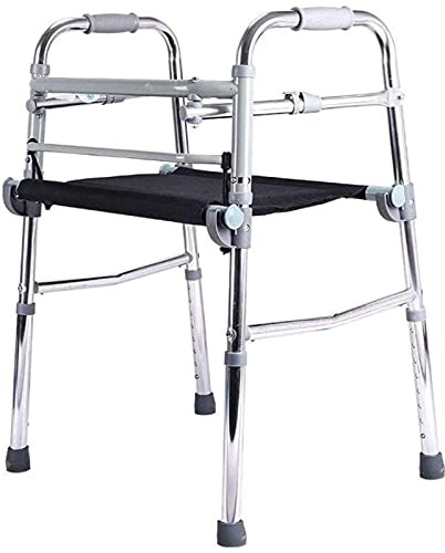 Rollator für Senioren Rollator klappbar mit Sitz - Leichtgewicht Gehgestell mit Griff - Mobilitäts-Transporthilfe für ältere Menschen Senioren teilen