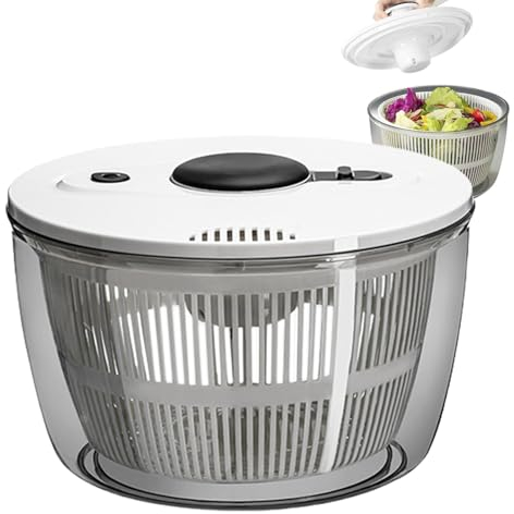 Essoreuse À Salade, Séchoir À Laitue, Séchoir À Légumes À Une Main, Séchoir À Salade Avec Poussoir Et Bouton De Frein Confortables Et Rétractables, Égouttoir Pour Déshydrateur De Fruits Ménagers