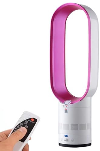 LSQXSS Ventilatore senza pale con telecomando,ventilatore a torre oscillante a 90°,timer 30-120 minuti,potente ventilatore elettrico con motore 40W,vento a velocità continua,ventilatore da scrivania