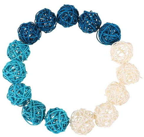 Zerodeko Wicker Rattan Bälle 5cm Dekorative Bälle Navy für