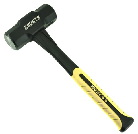 ZEUSTR 4LB Sledge Hammer, Nylon Handle with Shock Reduction and Anti-Slip Grip
