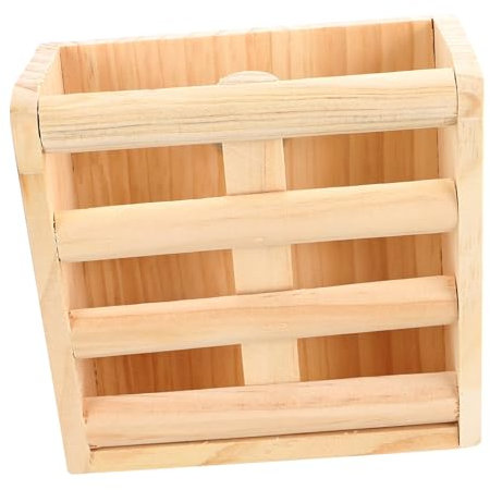 Yardwe 2pcs Wooden Hay Rack Feeder for Guinea Pigs Hamsters Cage Holder Grass Rack Fixator Cage Accessories Feces Urine Damage Resistant