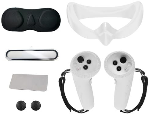 6 en 1 Lente de Repuesto Funda Anti-Fugas Almohadilla Ocular Máscara VR Juego de Accesorios VR Shell Cover para Pico 4 Ultra (Blanco)
