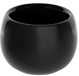 Campella - Maceta Orbis Lacada - Maceta Decorativa Interior - Tiestos plantas - Macetas Redondas, Maceteros Interior y Exterior - Exclusiva y Elegante, Premium,Maceteros Altos (Negro Brillo, Pequeño)