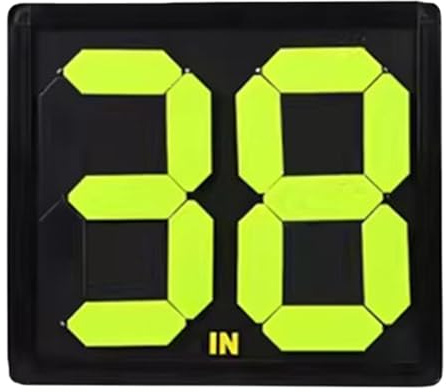 getuse Manuell Auswechseltafel Fußball, 2-stellige Digitale Anzeigetafel, tragbare Auswechslungstafel mit lebendiger Farbanzeige, 43.6x38.5cm