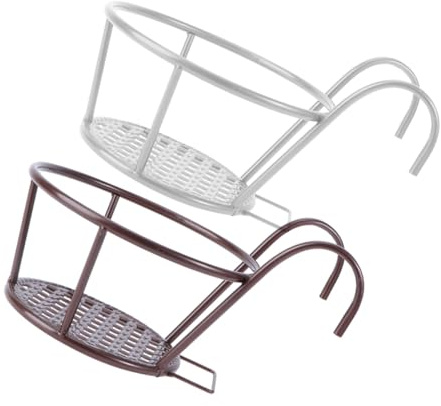 ROMISBABA 2 Piezas Soporte para Macetas de Metal para Pared Colgador para Tiestos de Plantas Interior y Exterior Soporte Firme y Duradero para Balcones y Jardineras Decorativas