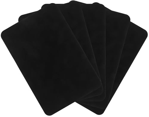 FELTECHELECTR 5pcs Vinyl Record Cleaning Cloth for Turntable and CD Dust Removal Black Microfiber for Vinyl Maintenance and Screen Cleaning