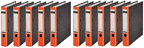 Leitz 1080/1050 Standard Ordner A4 (schmal | 10er Pack, orange)