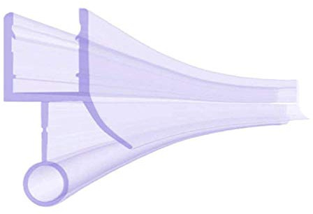 BIJON Duschdichtung 6mm - 100cm Duschtür-Dichtung Gebogen mit Balg für | Rund-Dusche - Gummilippe, Dichtung Dusche Glastür, Duschkabinen-Dichtung, Duschlippendichtung, DU01-C