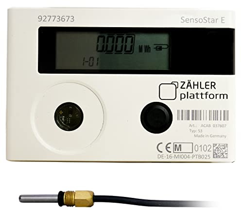 Wärmezähler Eichung 2026 Wärmemengenzähler WMZ SensoStar E Einstrahl Kompakt Nenndurchfluss Qn 1,5 m³/h, Anschluss 3/4 Zoll, Baulänge 110 mm, Temperaturfühler Ø 5,0 mm