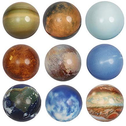 Anboor Planet Squishies Kawaii Soft Slow Rising Scented Globe Squishy Stress Relief Barnleksaker Dekorativa rekvisita, 9 st