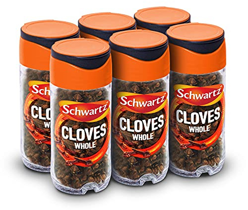 Schwartz Whole Cloves 22 G | Jar | Pack of 6 | Warm, Sweet, Spicy Flavour | Versatile Spice | Add Gentle Heat to Both Sweet & Savoury Dishes