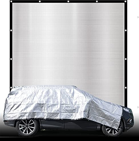 AMANKA 2x2 m Aluminet Shade Cloth - 99% Sun Block Shading Net - Aluminium Sun Shade Heat Reflective Tent Cover Pergola Canopy Cover - Aluminet Car Sheet Green House Shade Pet Shade Cloth for Plants