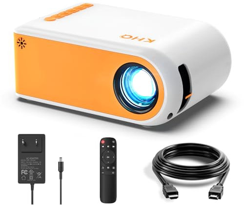 Mini Beamer, Vamvo YG300 Pro-Mini-Projektor, Tragbarer Filmprojektor 1080p Unterstützt für Kindergeschenk, Heimkino, kompatibel mit Smartphone / Laptop / PS4 / Firestick