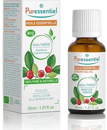 Puressentiel – Huile Essentielle Gaulthérie BIO – Contribue au confort musculaire – 100% pure et naturelle – HEBDD – Gaultheria fragrantissima – 30 ml