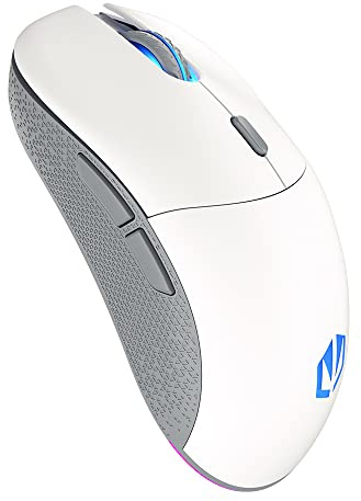 ENDORFY GEM Plus Wireless Onyx White Gaming Maus RGB, kabellose 2.4 GHz Maus 74 g, PixArt PAW3395, 26000 DPI, Kailh GM 8.0, PTFE, USB C