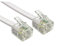 Cavo Piatto Telefonico RJ11 a RJ11 6P4C Modem Telefonico Router Fax DSL VDSL Internet 6M (Bianco, 6 Metri)