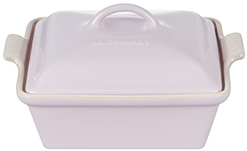 Le Creuset Faitout carré en grès avec couvercle Échalote 22,9 cm