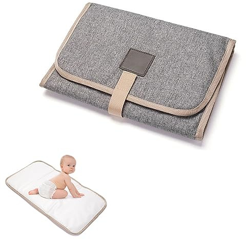 Baby Wickelunterlage, Tragbare Wickelunterlage, Wickelunterlage für Unterwegs, Baby Wickel-Decke Unterlage für Säuglinge und Kleinkinder, Atmungsaktiv, Waschbar, Wiederverwendbar