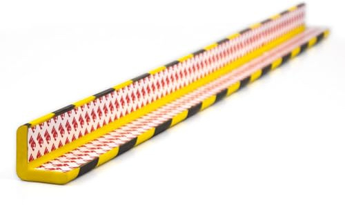 PU Schutzstreifen/Kantenschutz | 100x4x4cm | gelb/schwarz | Eckschutzprofil | selbstklebend | Eckenschutz | Wand | Anfahrschutz | Schutzstreifen, Eckenschutzprofil, Wand-, Stoß- & Anfahrschutz, Maße 100x4x4 cm, Farbe Gelb-Schwarz, selbstklebend