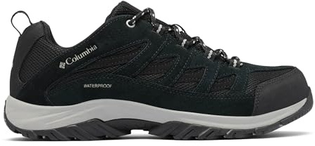 Columbia Men's Crestwood WP, Low Rise Trekking and Hiking Shoes, Black/Columbia Grey, 10.5 Regular