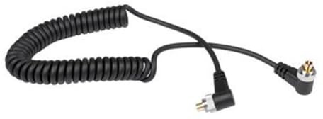 ayex Blitzkabel Male to Male PC-Sync-Kabel mit Schraubverschluss Spiralkabel ausziehbar bis 90cm Verbindungskabel Kamera Blitz